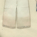 Perfectly Naive Antique Handmade Paper Doll with Graphite Features and Fabulous Outfit in Antique Octagonal Frame