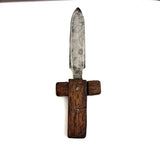 Beautiful Old Hand-forged Strapped Hammer and Handmade Knife, Found Together