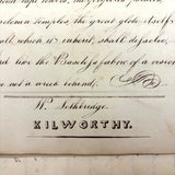 1840 British Commonplace Book with Beautiful Lettering and Watercolor Maps + 1890s Additions