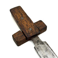Beautiful Old Hand-forged Strapped Hammer and Handmade Knife, Found Together