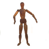 Lovely Presumed Earlyish 20th C. Articulated Artist Mannequin with Warm Patina