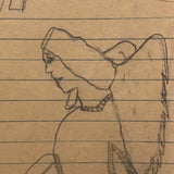 An Angel with Little Children, Naive Graphite Drawing