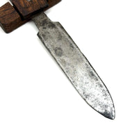 Beautiful Old Hand-forged Strapped Hammer and Handmade Knife, Found Together