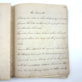 1840 British Commonplace Book with Beautiful Lettering and Watercolor Maps + 1890s Additions