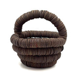 Sculptural, Well Aged Old Folk Art Bottle Cap Basket, Found in Maine