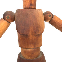 Lovely Presumed Earlyish 20th C. Articulated Artist Mannequin with Warm Patina