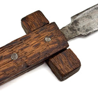 Beautiful Old Hand-forged Strapped Hammer and Handmade Knife, Found Together
