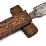 Beautiful Old Hand-forged Strapped Hammer and Handmade Knife, Found Together