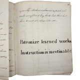 1840 British Commonplace Book with Beautiful Lettering and Watercolor Maps + 1890s Additions