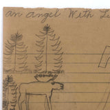 An Angel with Little Children, Naive Graphite Drawing