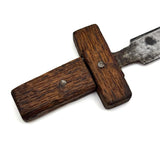 Beautiful Old Hand-forged Strapped Hammer and Handmade Knife, Found Together