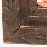 Wonderful Antique Pennsylvania Folk Art Mirror with Many Hearts