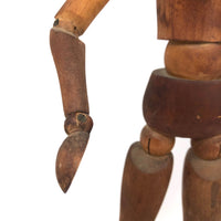Lovely Presumed Earlyish 20th C. Articulated Artist Mannequin with Warm Patina