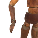 Lovely Presumed Earlyish 20th C. Articulated Artist Mannequin with Warm Patina
