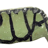 Graphically Excellent and Also Highly Empathetic Green and Black Painted Folk Art Turtle