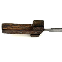 Beautiful Old Hand-forged Strapped Hammer and Handmade Knife, Found Together