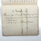 1840 British Commonplace Book with Beautiful Lettering and Watercolor Maps + 1890s Additions