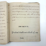 1840 British Commonplace Book with Beautiful Lettering and Watercolor Maps + 1890s Additions