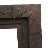 Wonderful Antique Pennsylvania Folk Art Mirror with Many Hearts