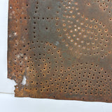 19th Century Hand-Punched Tin Pie Safe Panel #1