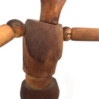 Lovely Presumed Earlyish 20th C. Articulated Artist Mannequin with Warm Patina