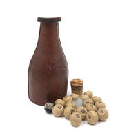 Old Leather Bottle with Complete Pea Pool Set (+ Make Do 18 & 20)