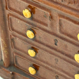 SOLD Scarce, Large, Proud c. 1840s Redware Chest of Drawers "Savings Bank", ex. Matt King