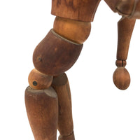 Lovely Presumed Earlyish 20th C. Articulated Artist Mannequin with Warm Patina