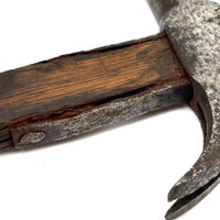 Beautiful Old Hand-forged Strapped Hammer and Handmade Knife, Found Together