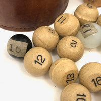 Old Leather Bottle with Complete Pea Pool Set (+ Make Do 18 & 20)
