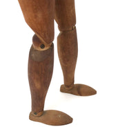 Lovely Presumed Earlyish 20th C. Articulated Artist Mannequin with Warm Patina