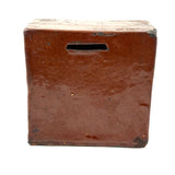 SOLD Scarce, Large, Proud c. 1840s Redware Chest of Drawers "Savings Bank", ex. Matt King