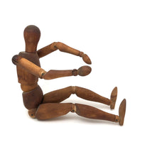 Lovely Presumed Earlyish 20th C. Articulated Artist Mannequin with Warm Patina