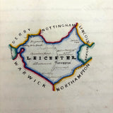 1840 British Commonplace Book with Beautiful Lettering and Watercolor Maps + 1890s Additions