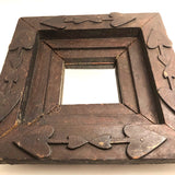 Wonderful Antique Pennsylvania Folk Art Mirror with Many Hearts