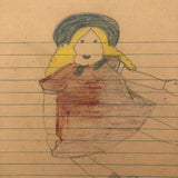 Kid Drawings: Sailor, Umbrella, Big Doll, Skating - Sold Individually