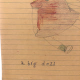 Kid Drawings: Sailor, Umbrella, Big Doll, Skating - Sold Individually