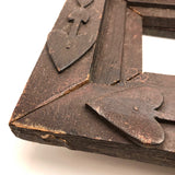 Wonderful Antique Pennsylvania Folk Art Mirror with Many Hearts