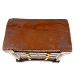 SOLD Scarce, Large, Proud c. 1840s Redware Chest of Drawers "Savings Bank", ex. Matt King