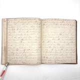 1840 British Commonplace Book with Beautiful Lettering and Watercolor Maps + 1890s Additions