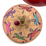 Francie Philbrook's Large Red Treen Apple with Horse Roulette
