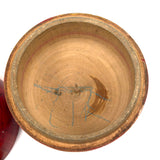 Francie Philbrook's Large Red Treen Apple with Horse Roulette