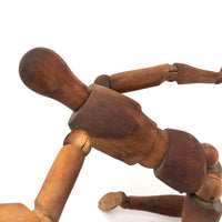 Lovely Presumed Earlyish 20th C. Articulated Artist Mannequin with Warm Patina