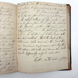 1840 British Commonplace Book with Beautiful Lettering and Watercolor Maps + 1890s Additions