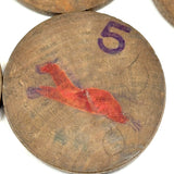 Francie Philbrook's Large Red Treen Apple with Horse Roulette