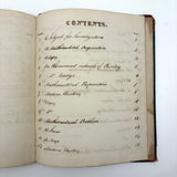 1840 British Commonplace Book with Beautiful Lettering and Watercolor Maps + 1890s Additions