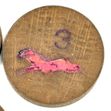 Francie Philbrook's Large Red Treen Apple with Horse Roulette