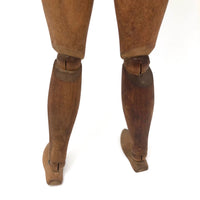 Lovely Presumed Earlyish 20th C. Articulated Artist Mannequin with Warm Patina