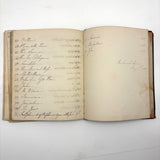 1840 British Commonplace Book with Beautiful Lettering and Watercolor Maps + 1890s Additions