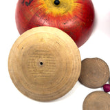 Francie Philbrook's Large Red Treen Apple with Horse Roulette